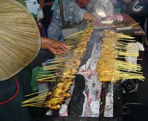 BBQ satay at Pasar Malam (Night Market)