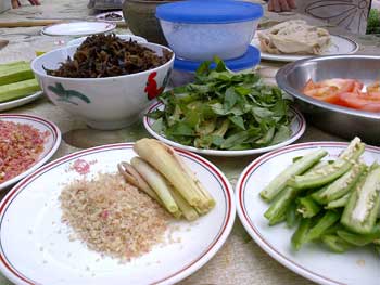 Vegetables ready for the cooking class