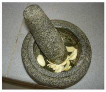 Raw Granite Pestel and Mortar