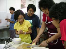 teaching 
	children to cook