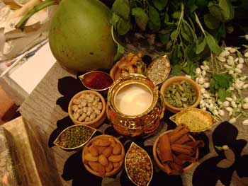 Usage of spices, a selection of spices