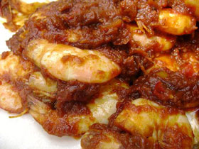 Prawns sambal