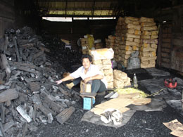 Charcoal production Kuala Sepetang