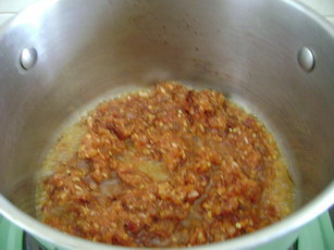 Saute chili paste