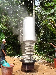 Giant Multi-tier Steamer being Opened