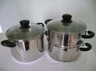 Stainless steel stockpot and steamer