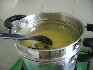 Kaya in double boiler